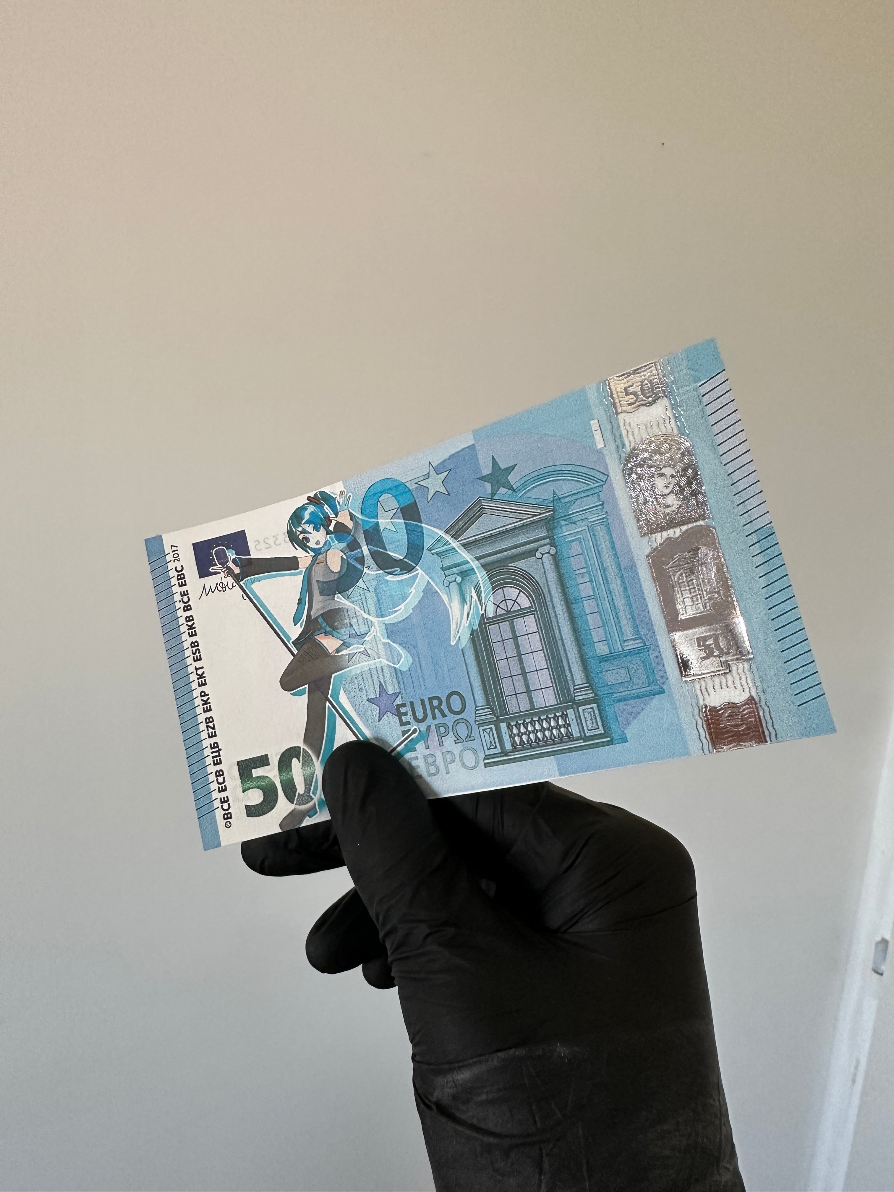 Hatsune Miku 50 Euro Note - Custom Vocaloid Euro Bill Series