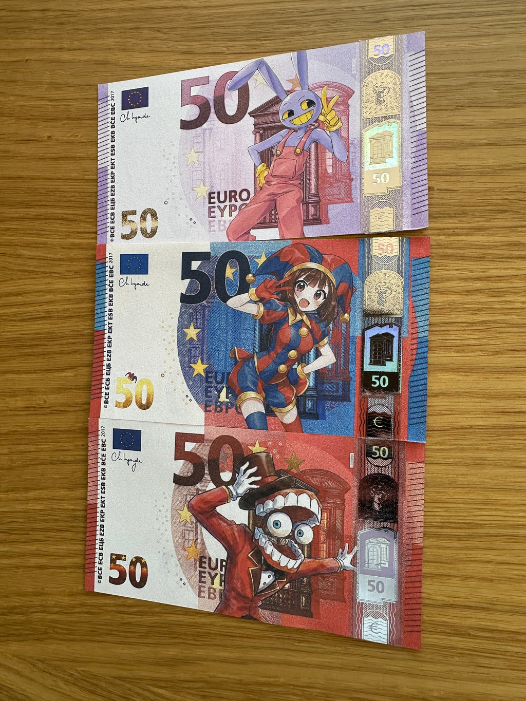 Digital Circus Custom Euro Banknotes - Premium 3-Piece Set