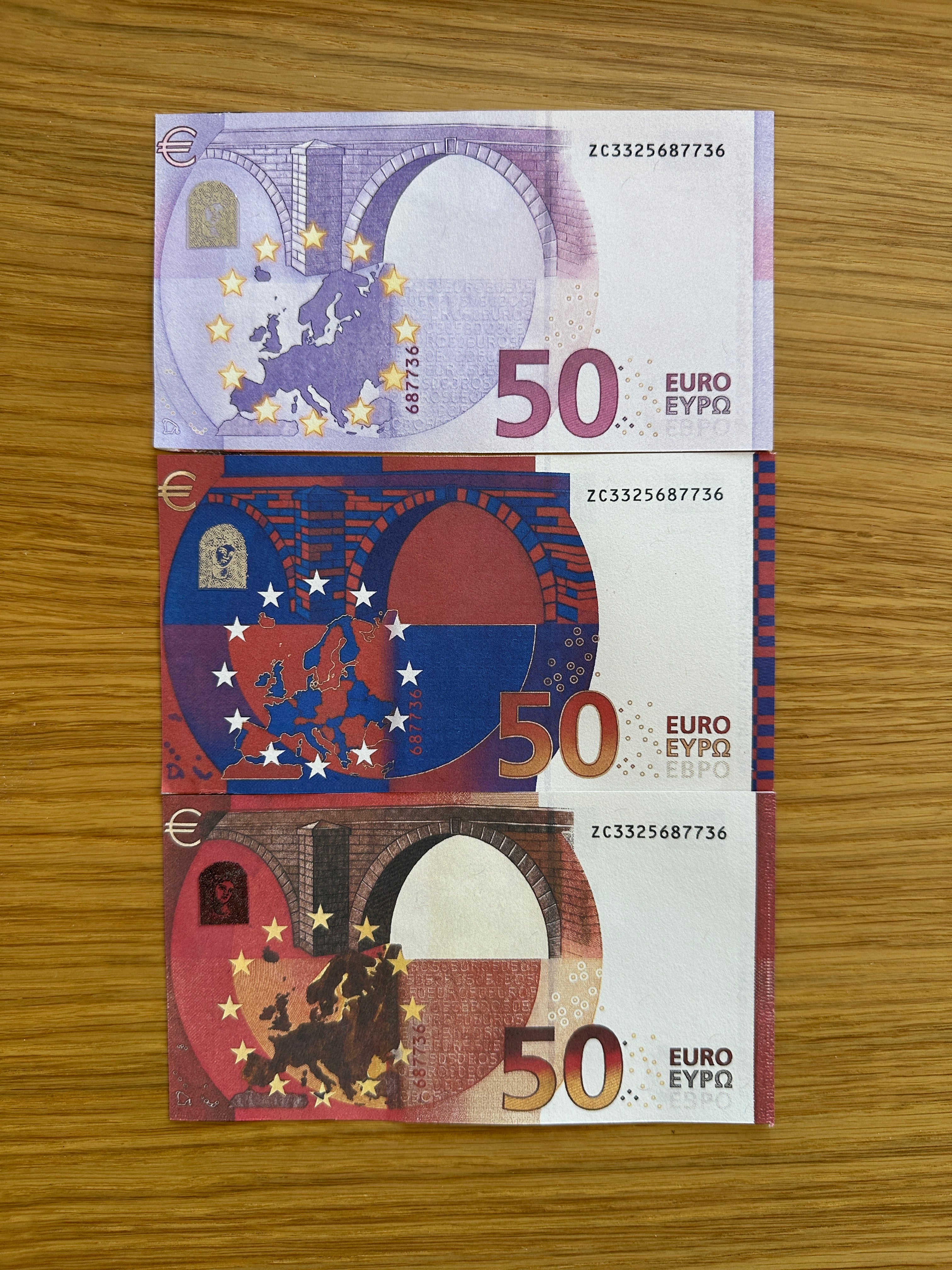 Digital Circus Custom Euro Banknotes - Premium 3-Piece Set