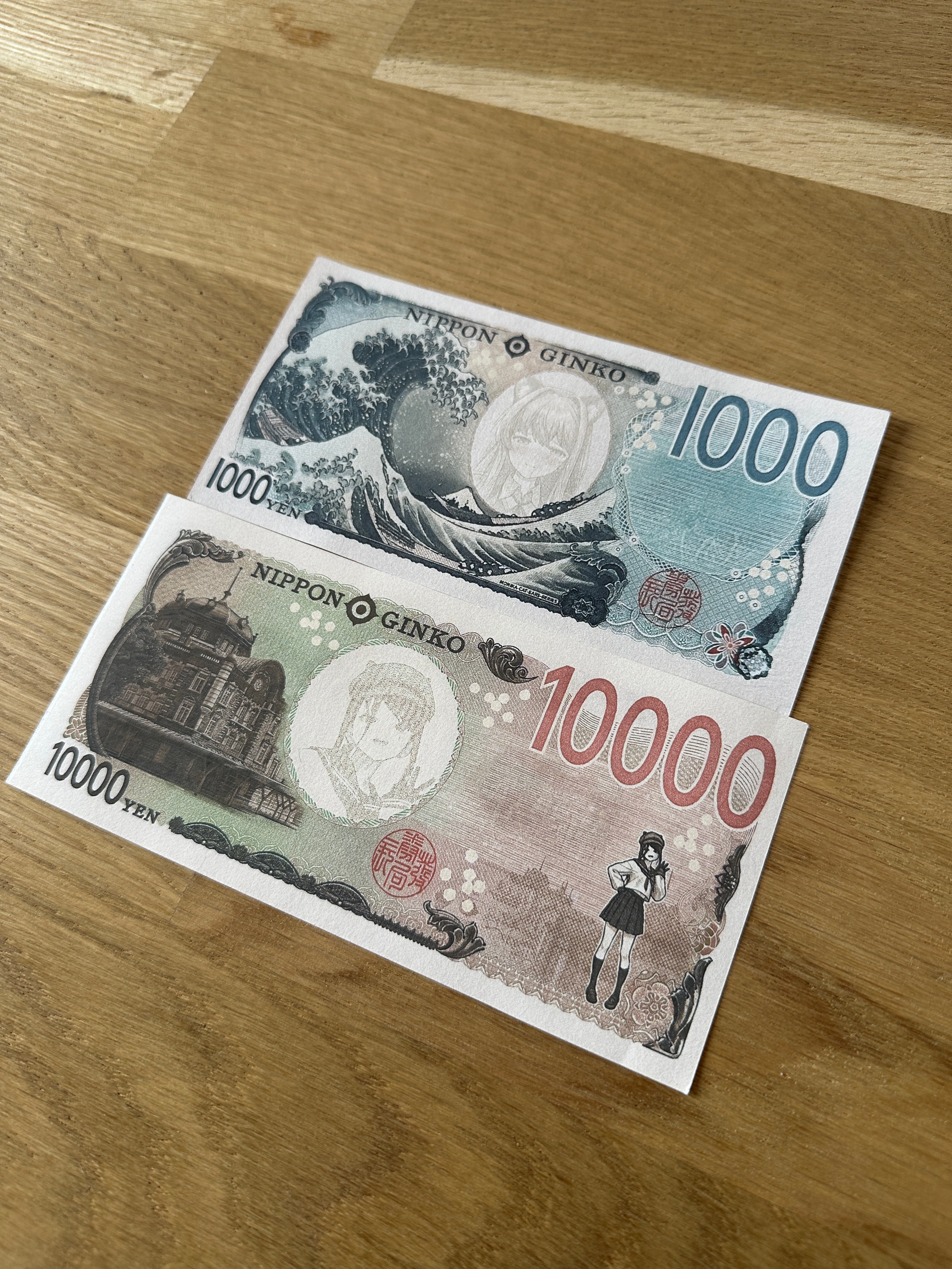 Mita & Monika Custom Japanese Yen Banknote Bundle (1000 & 10000 Denoms)
