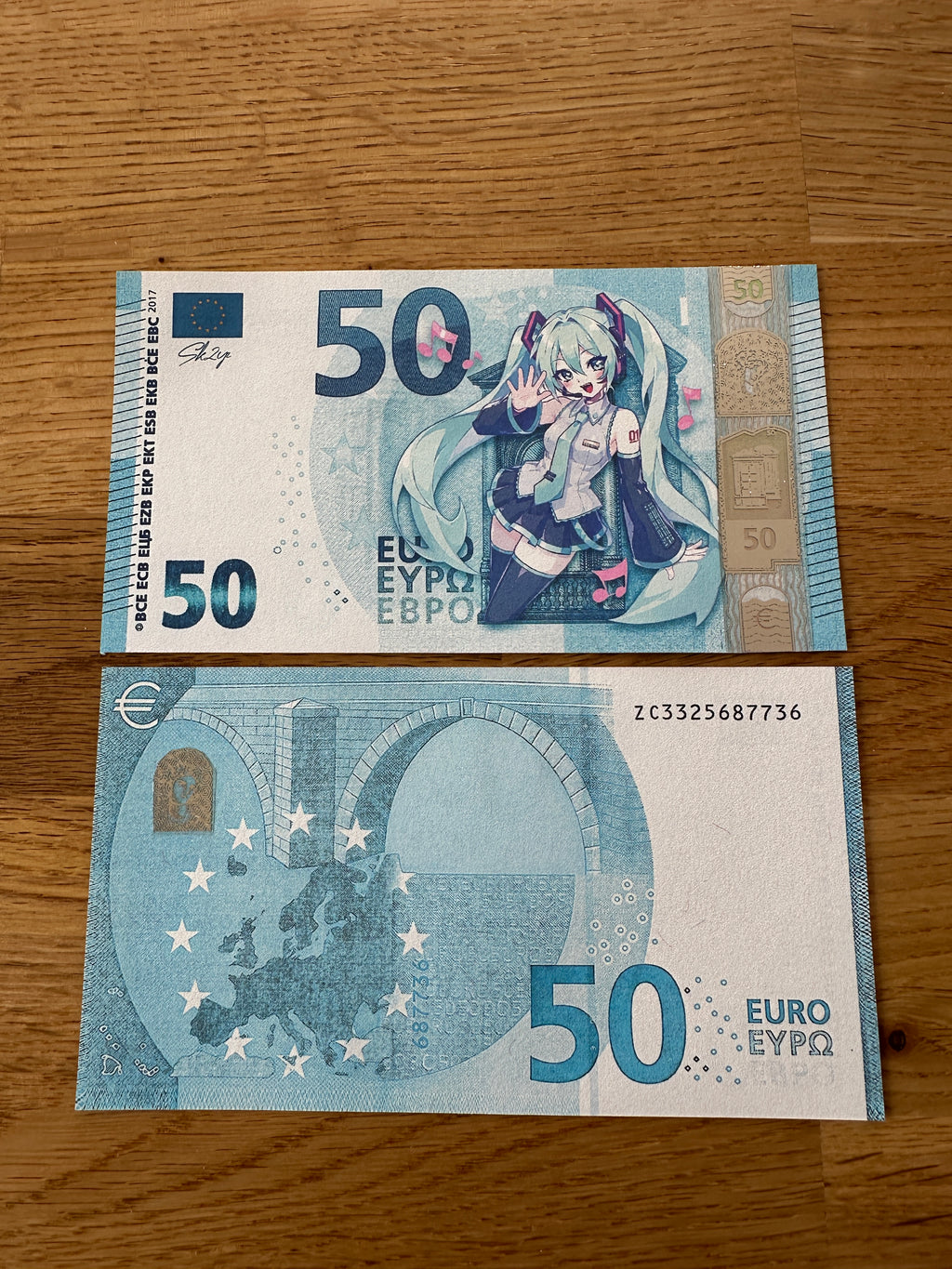 V2 Miku Custom 50-Euro Note