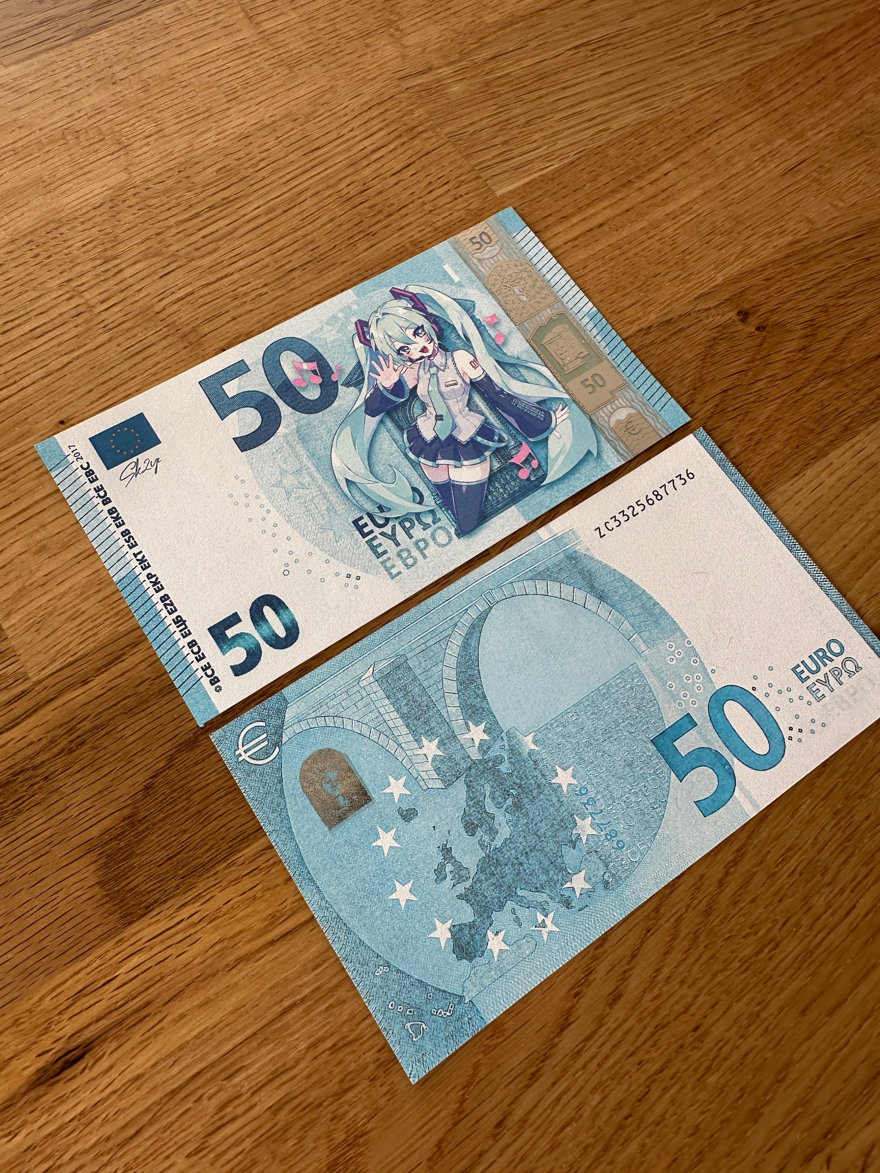 V2 Miku Custom 50-Euro Note