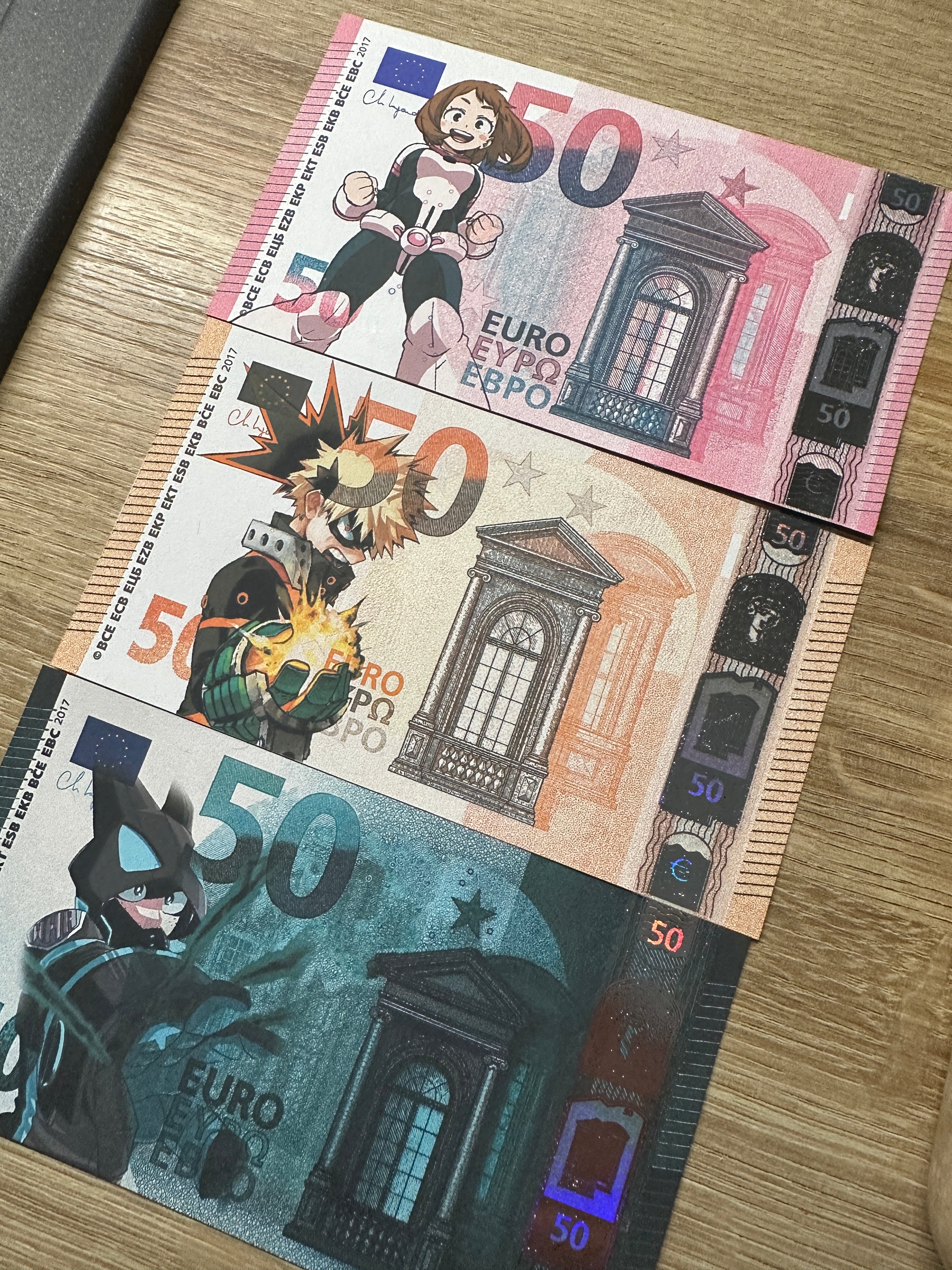 MHA Custom 50 Bill Bundle - Ochaco, Bakugo, & Dark Deku