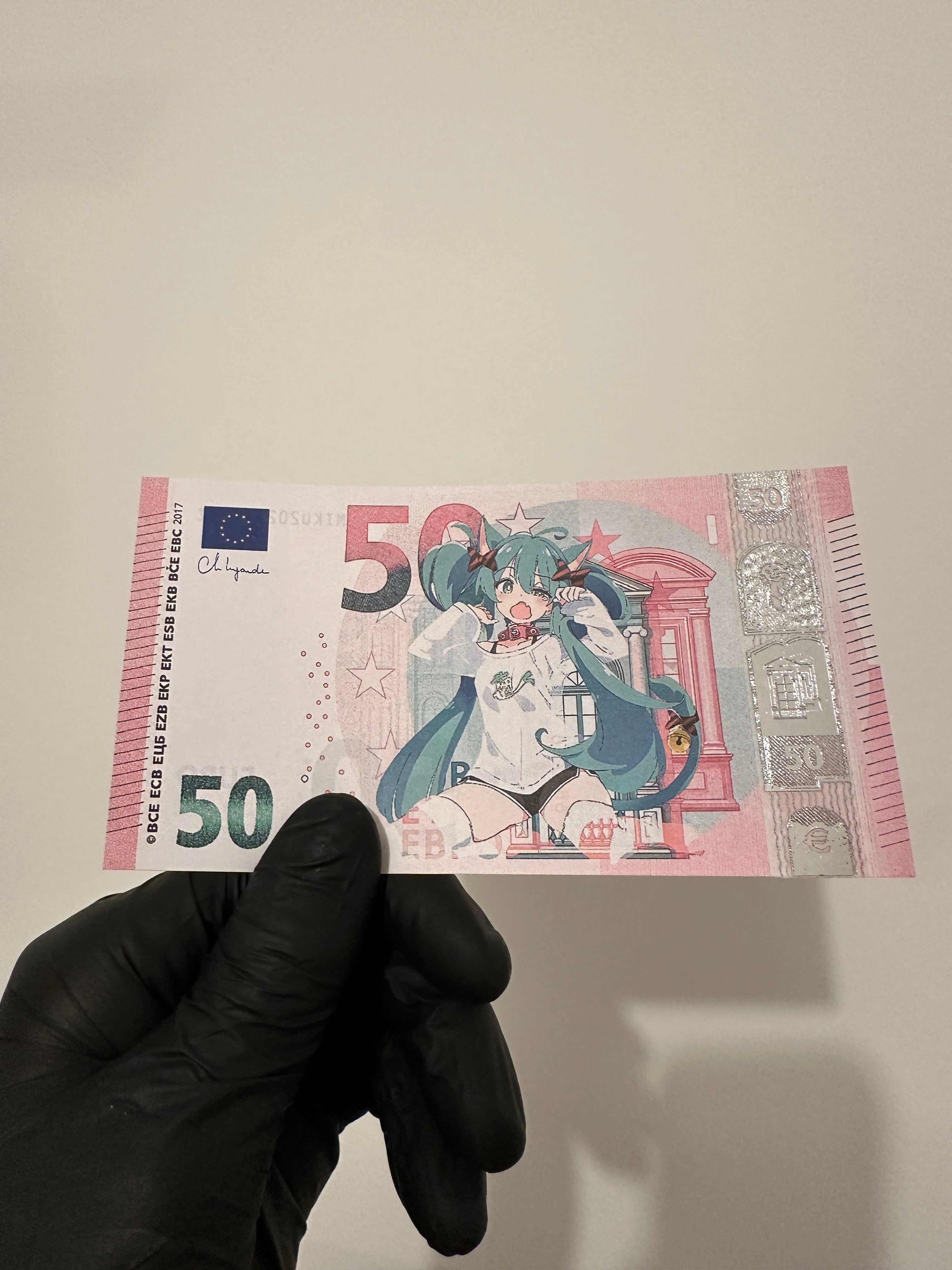 Miku Cat Custom 50-Euro Note