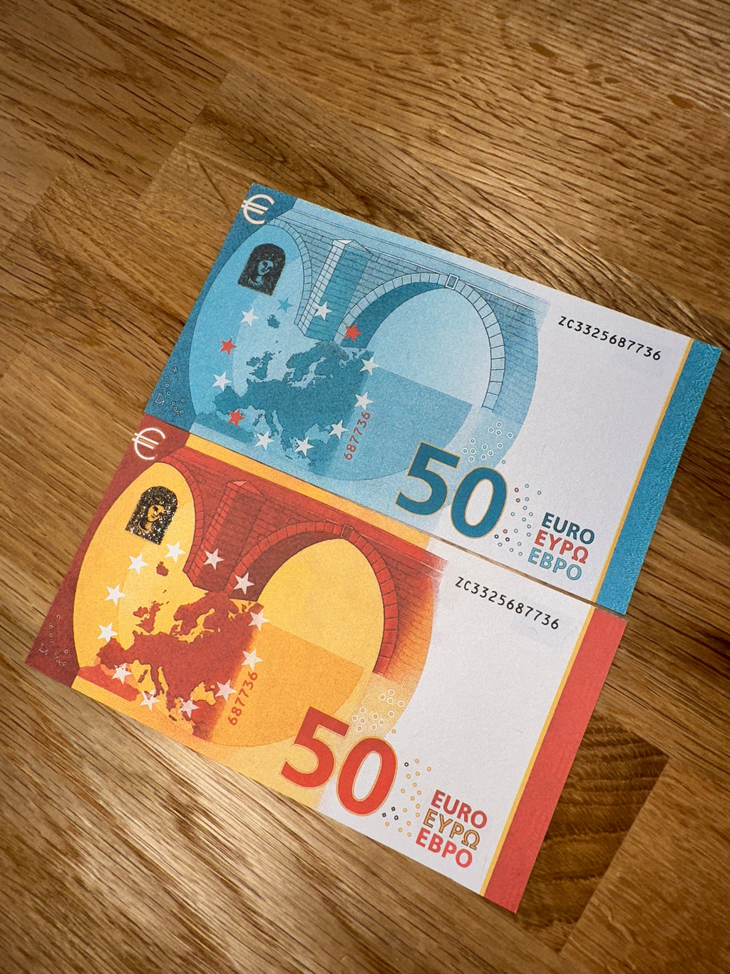 Odochina Miku & Teto - 2-Piece Custom Anime Euro Banknote Bundle (x2 50)