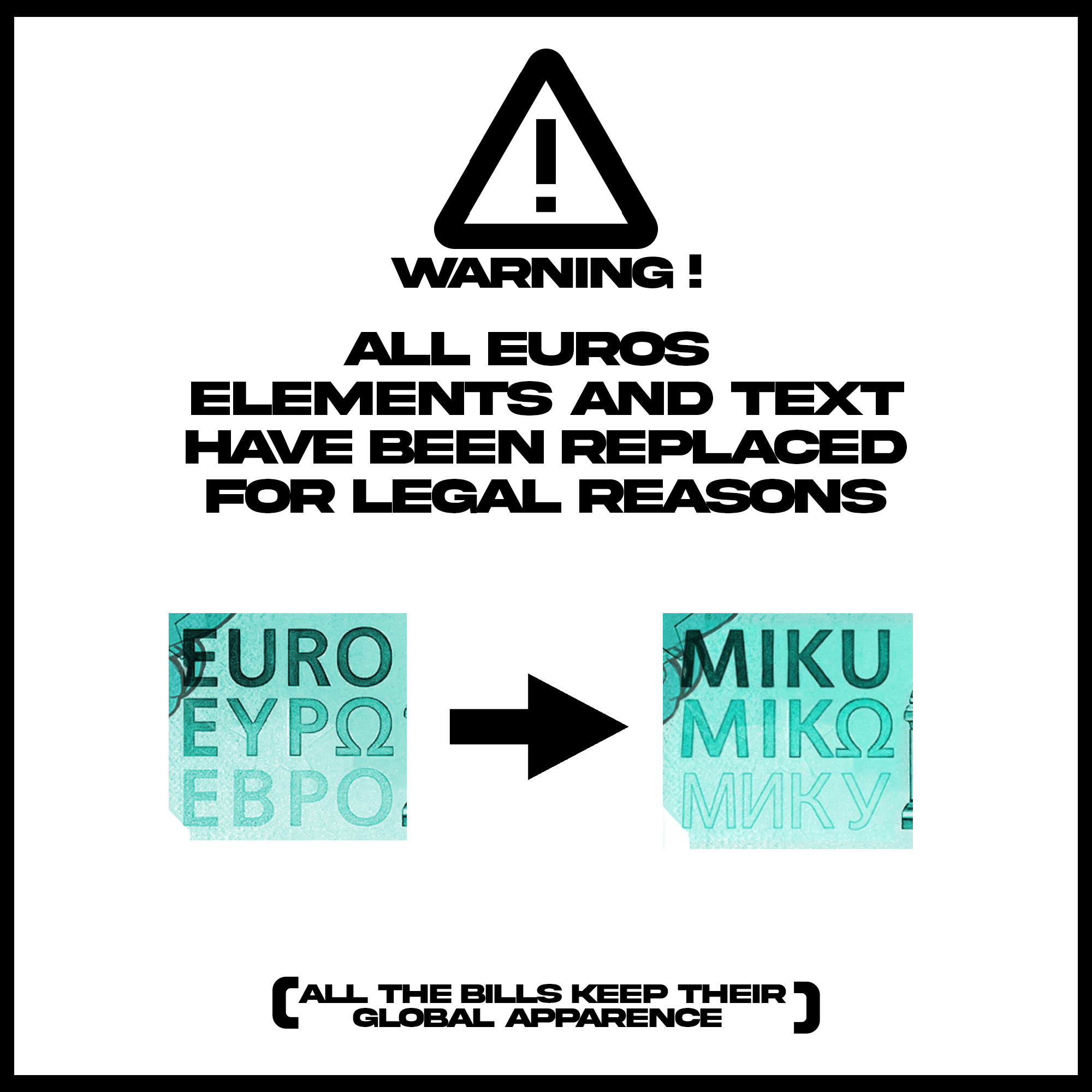 Hatsune Miku 50 Euro Note - Custom Vocaloid Euro Bill Series