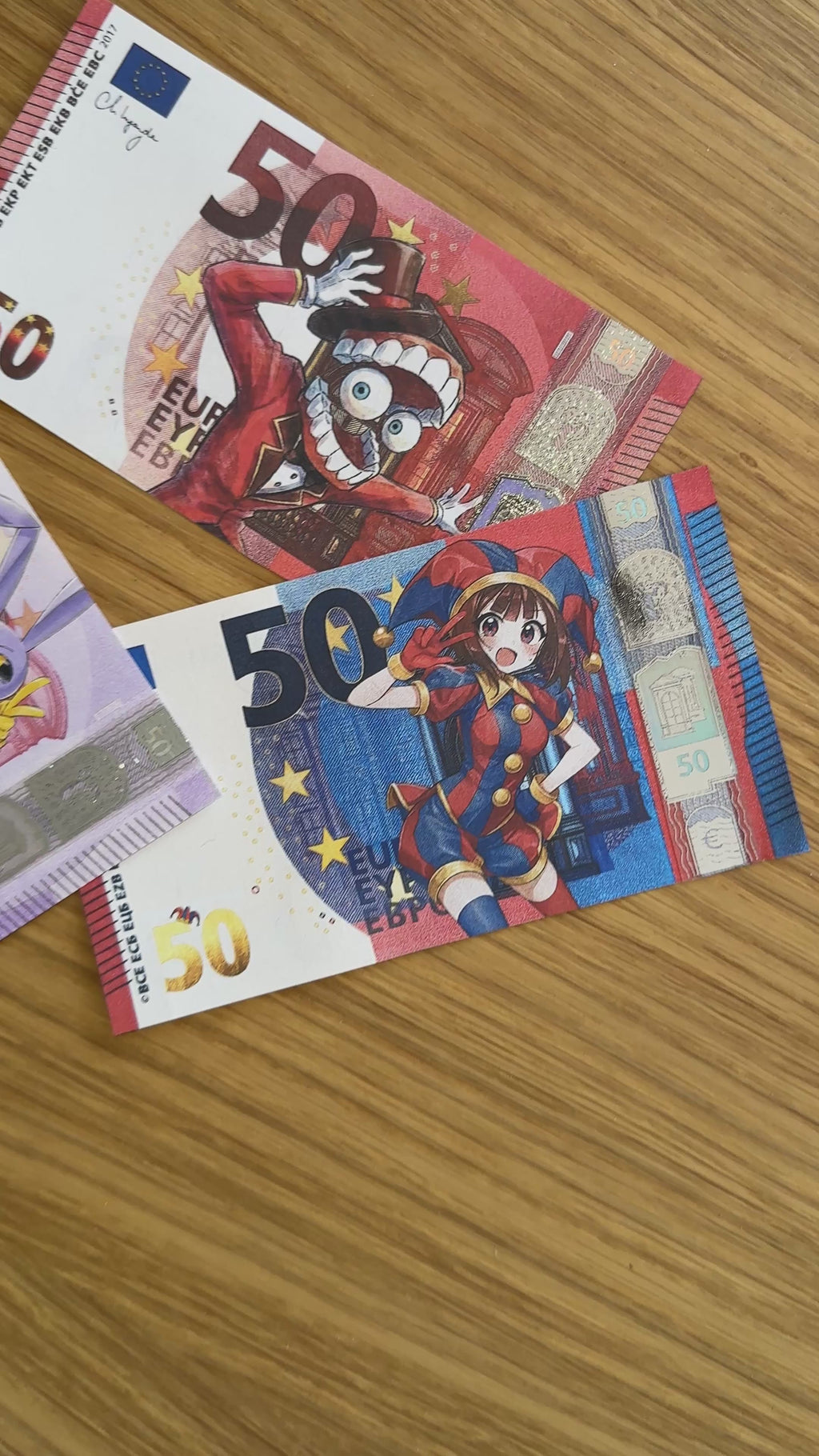 Digital Circus Custom Euro Banknotes - Premium 3-Piece Set