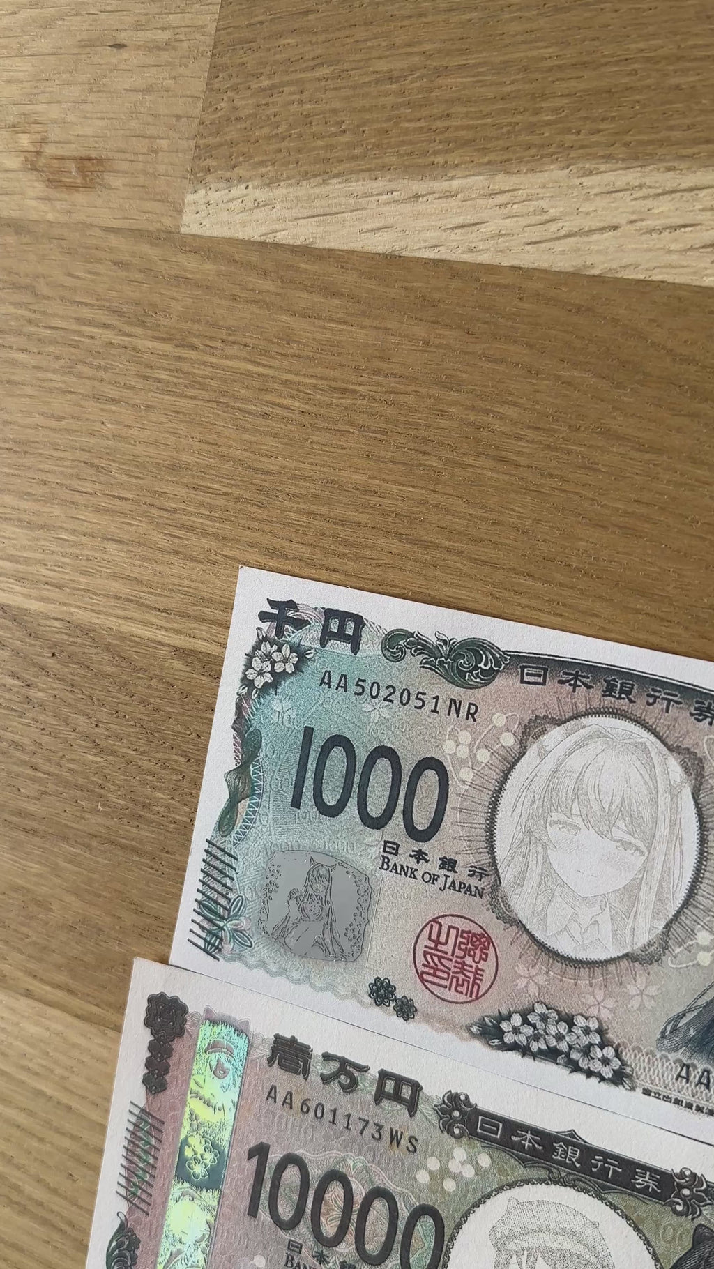 Mita & Monika Custom Japanese Yen Banknote Bundle (1000 & 10000 Denoms)