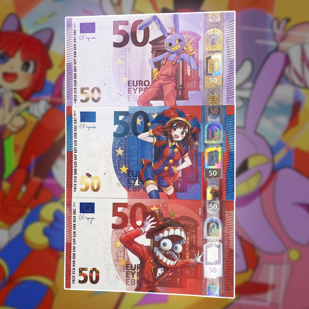 Digital Circus Custom Euro Banknotes - Premium 3-Piece Set